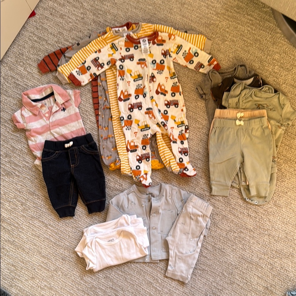 3 mo Boys Clothing Bundle: trucks and airplanes